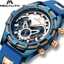 Load image into Gallery viewer, MEGALITH Luxury Mens Watches Waterproof Sports Chronograph