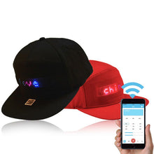 Load image into Gallery viewer, Unisex Bluetooth LED Message Display Mobile Phone APP Controlled Baseball Cap
