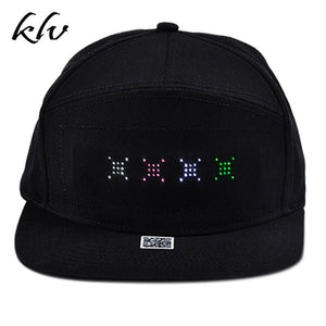 Unisex Bluetooth LED Message Display Mobile Phone APP Controlled Baseball Cap